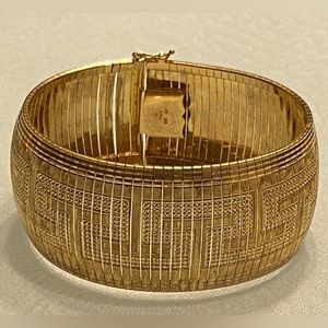 18K GP Bangle Stamped Italy
